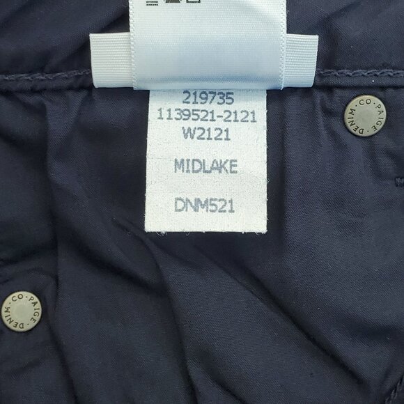 New PAIGE Skyline Straight Leg Mid Rise Transcend Jeans Midlake sz 26 Denim NWT - Picture 7 of 7